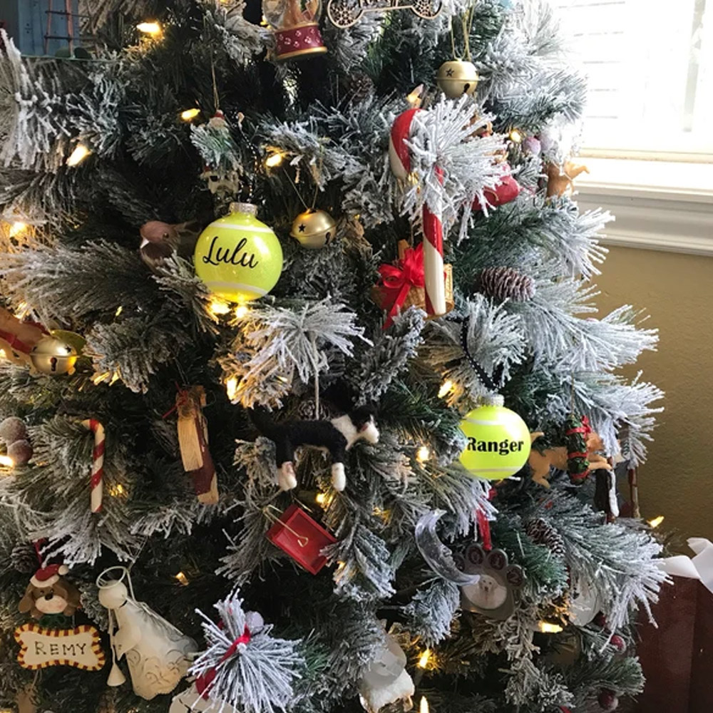 Personalized Tennis Ball Ornament, Tennis Player Gift, Name Ornament, Tennis Ornament, Personalized Christmas Ornament, Tennis Family
