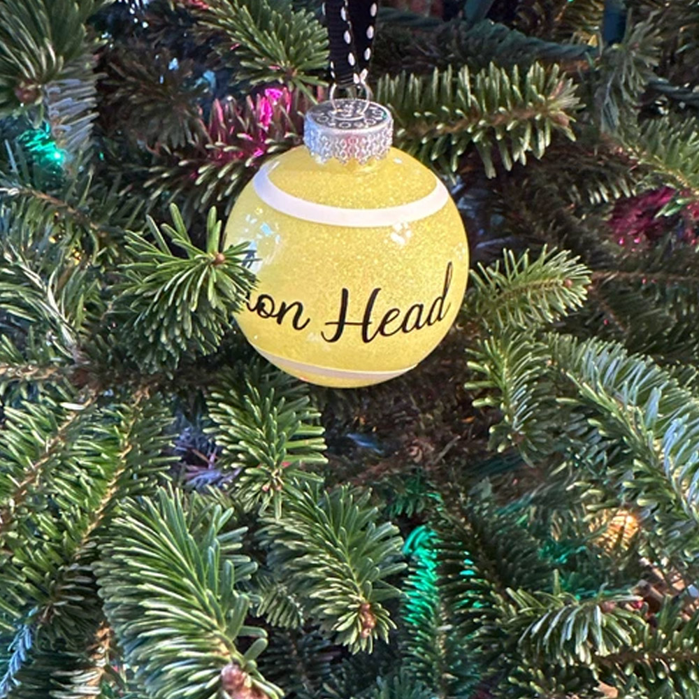 Personalized Tennis Ball Ornament, Tennis Player Gift, Name Ornament, Tennis Ornament, Personalized Christmas Ornament, Tennis Family