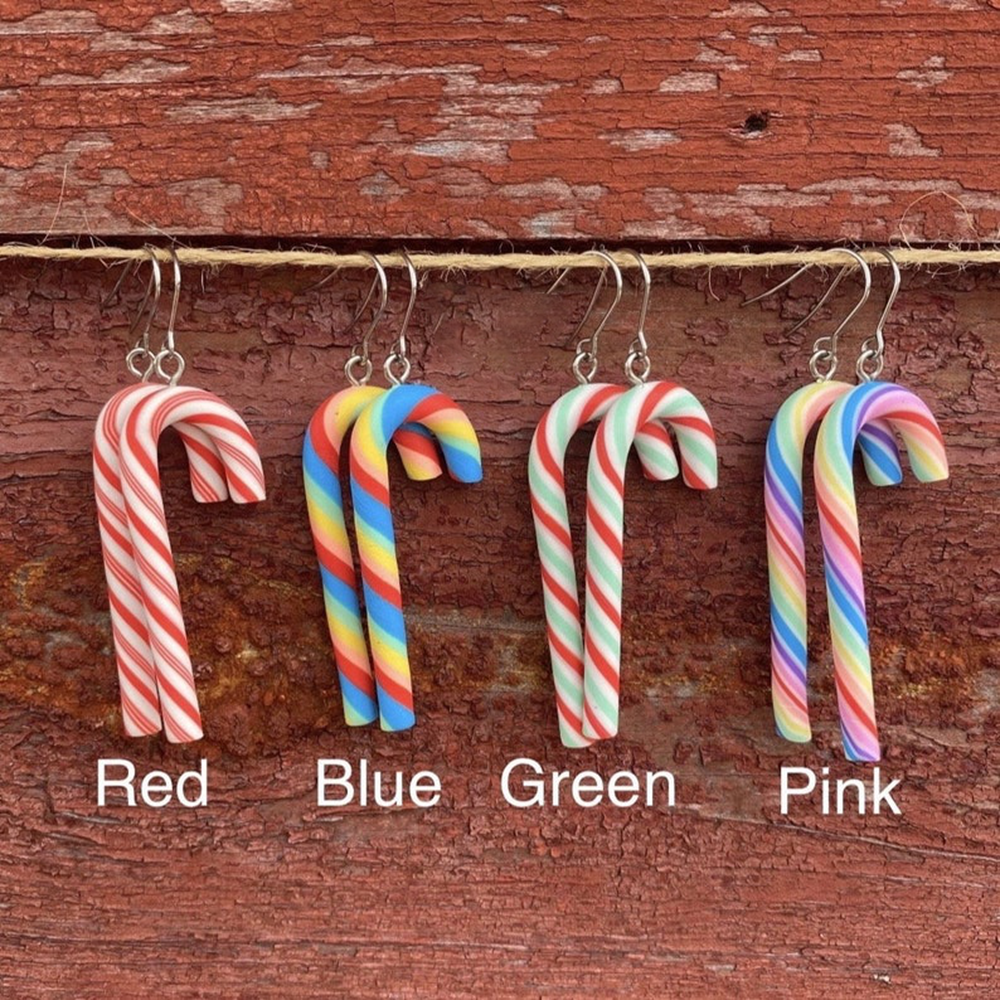 Candy Cane Earrings | Christmas Earrings | Novelty Earrings | Unique Earrings | Fun Earrings | Dangle Earrings