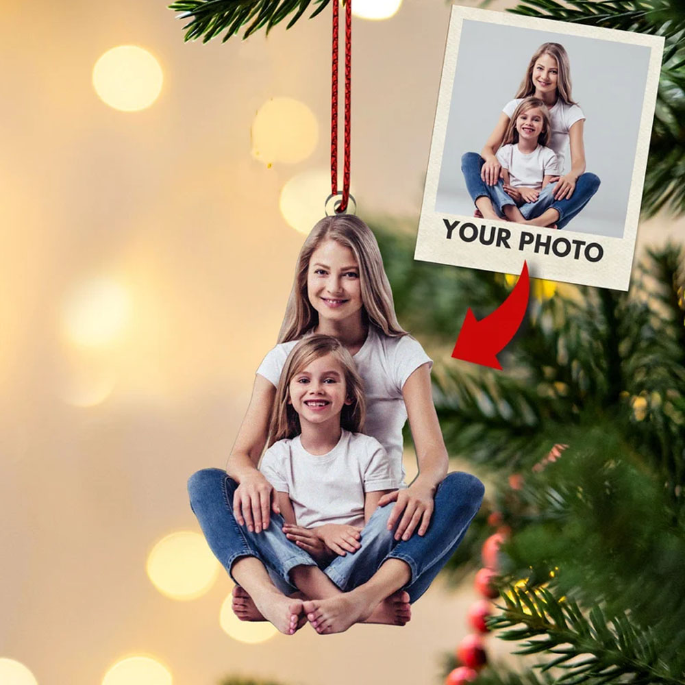 Custom Family Photo Christmas Ornaments, Xmas Family Photo Ornament, Family Picture Ornament Christmas, Custom Picture Ornament Christmas