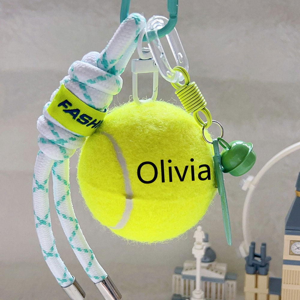 Personalized Tennis Ball Keychain, Gift for Tennis Lover, Tennis Keychain, The Gift of Customizable Tennis Balls