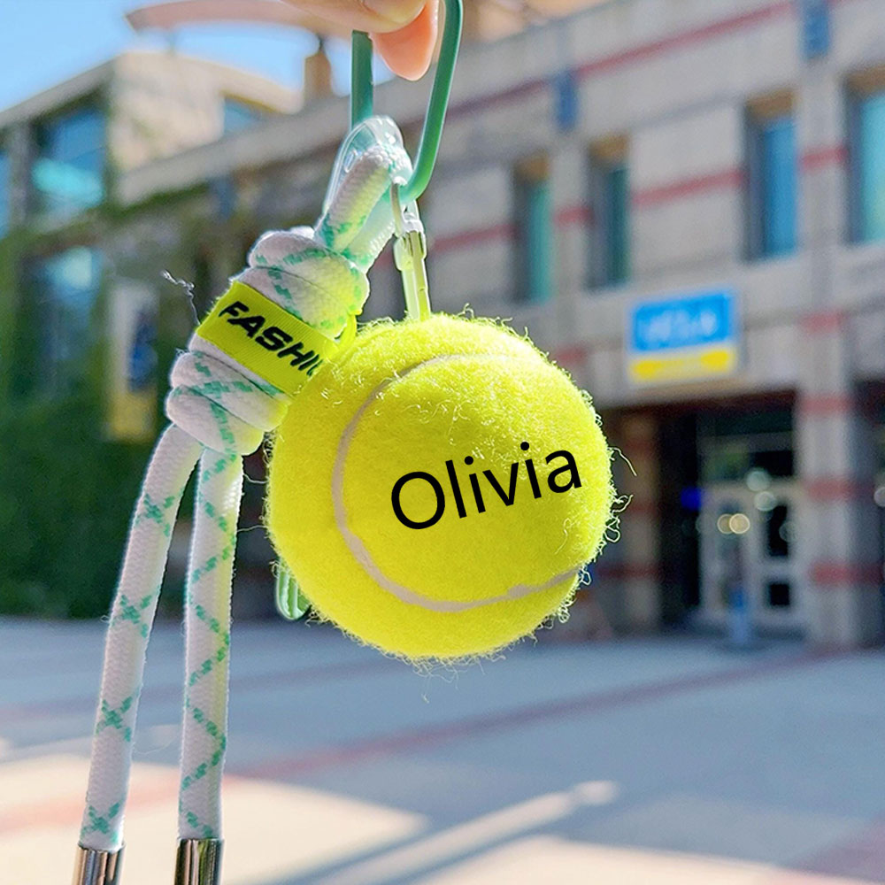 Personalized Tennis Ball Keychain, Gift for Tennis Lover, Tennis Keychain, The Gift of Customizable Tennis Balls