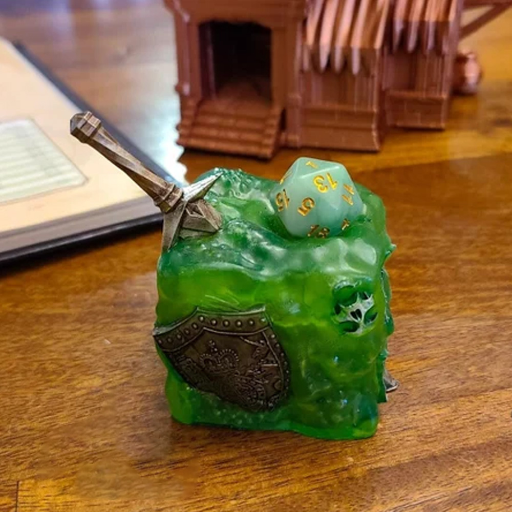 Miniature Gelatinous Cube Dice Jail, Fantasy Gaming Accessoires, Tabletop
