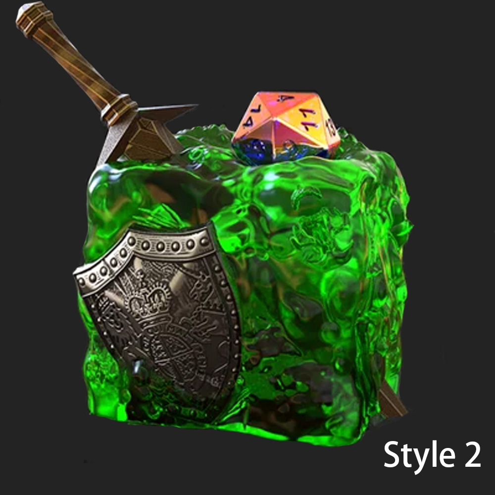 Miniature Gelatinous Cube Dice Jail, Fantasy Gaming Accessoires, Tabletop