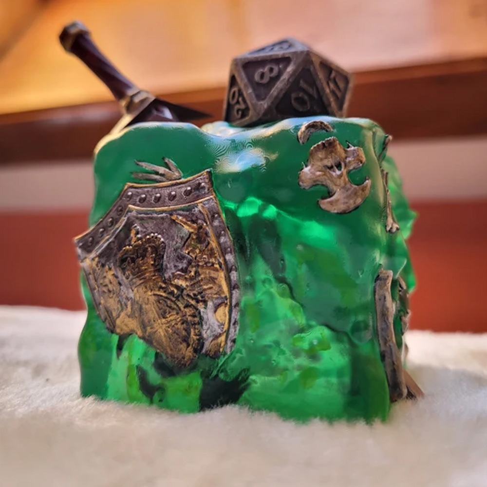 Miniature Gelatinous Cube Dice Jail, Fantasy Gaming Accessoires, Tabletop