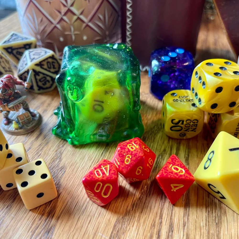 Miniature Gelatinous Cube Dice Jail, Fantasy Gaming Accessoires, Tabletop
