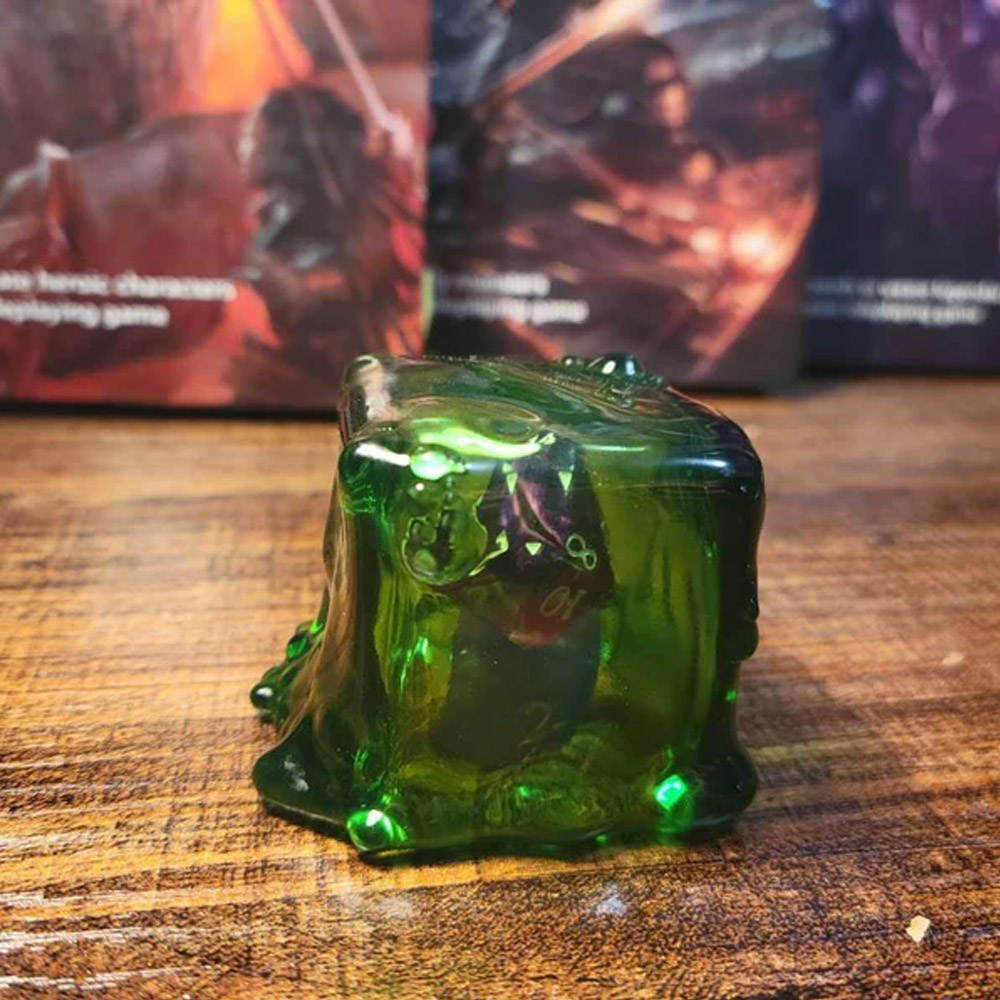 Miniature Gelatinous Cube Dice Jail, Fantasy Gaming Accessoires, Tabletop