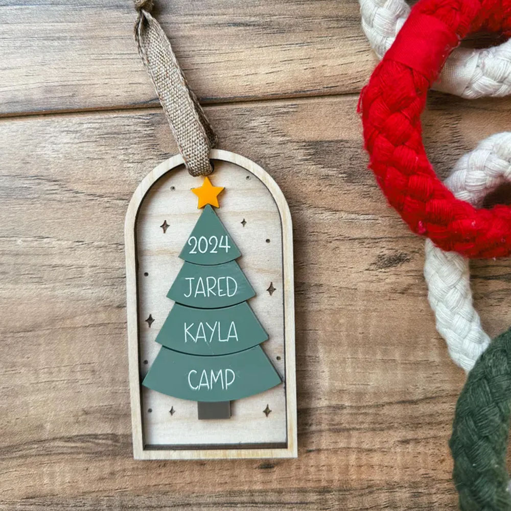 Personalized Christmas Ornament, Acrylic Customized Family Christmas Tree Ornament, Family Ornament, Christmas Christmas Ornament