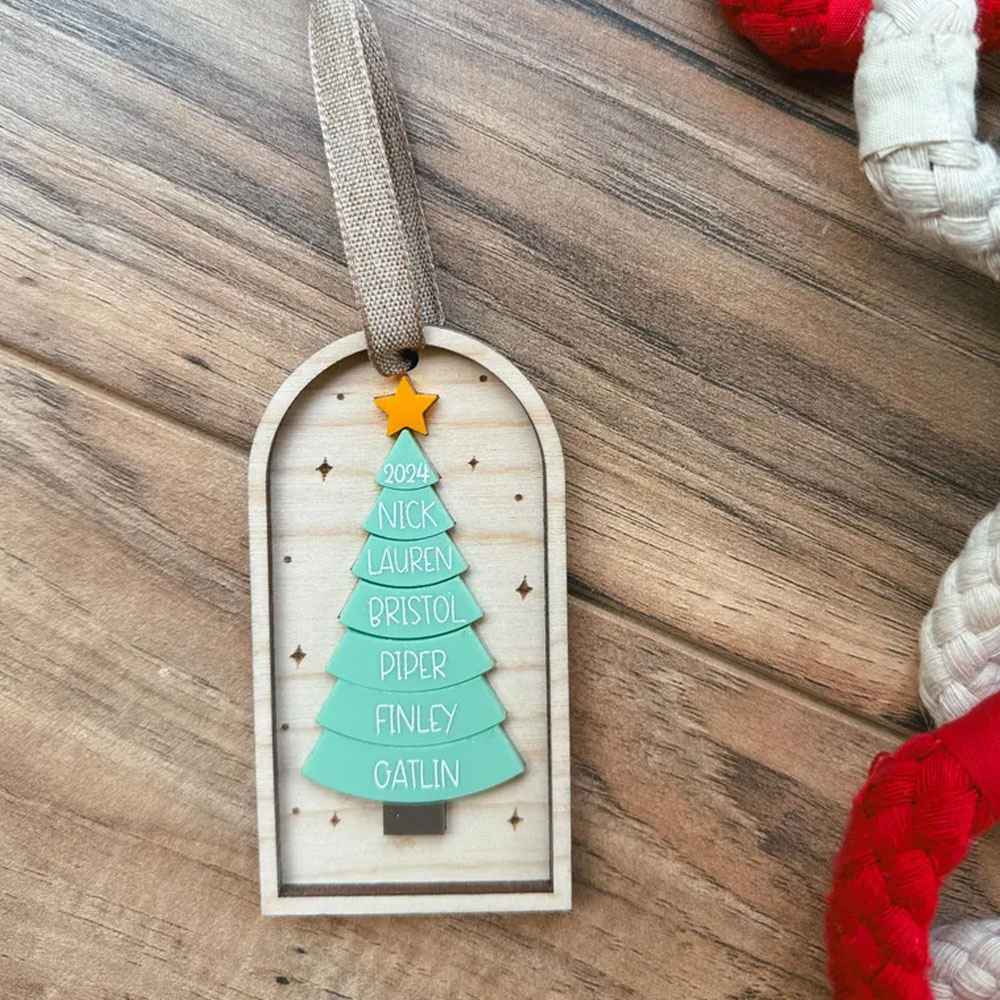 Personalized Christmas Ornament, Acrylic Customized Family Christmas Tree Ornament, Family Ornament, Christmas Christmas Ornament