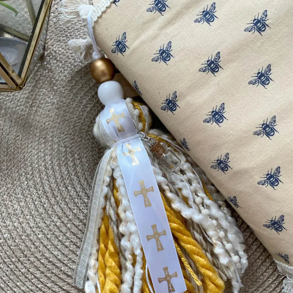 Bible Tassel, White and Gold Bible Tassels, Faith of a Mustard Seed, Christian Gifts for Her, Bookmarks, Faith Based, Faith Inspired Gifts