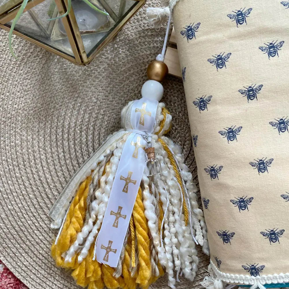 Bible Tassel, White and Gold Bible Tassels, Faith of a Mustard Seed, Christian Gifts for Her, Bookmarks, Faith Based, Faith Inspired Gifts