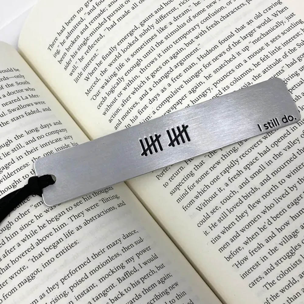 Solid Copper Bookmark, Solid Aluminum Bookmark, For 7th, 10th, 22nd Anniversary Gift, Deeply Engraved with Your Personalized message, Gift for Book Lover