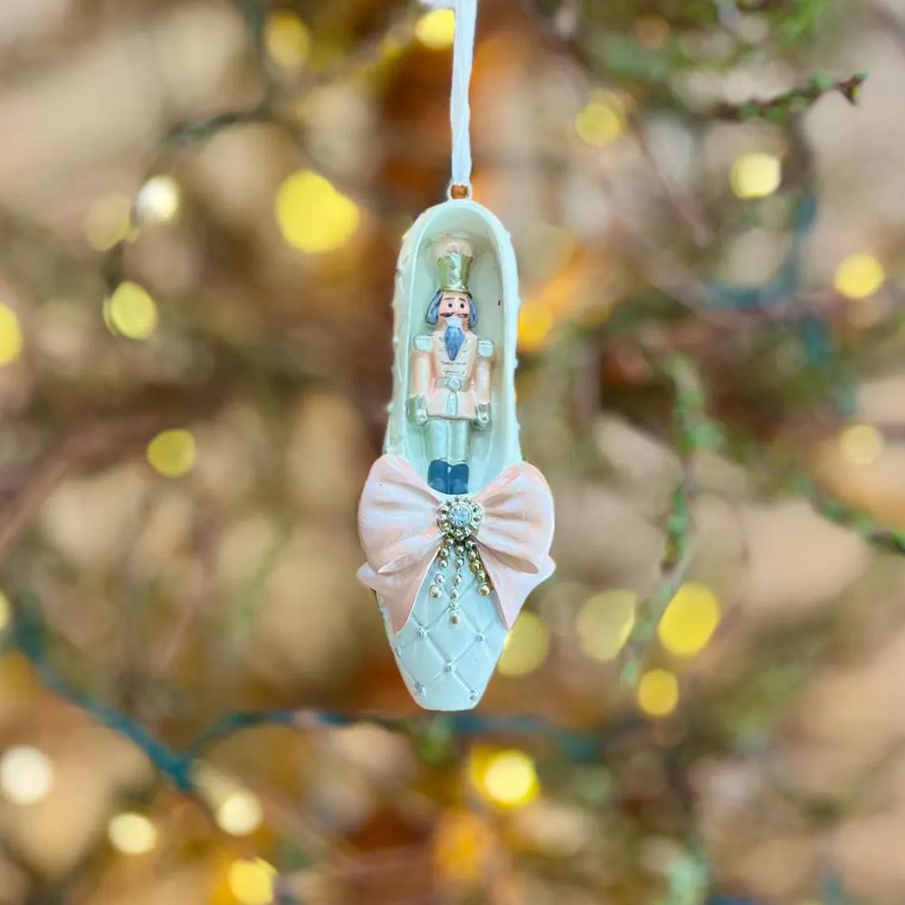 Custom Personalized Ballerina Dancer Gifts Ornament, Nutcracker Inside Ballet Shoe Christmas Ornament, Pointe Shoes Nutcracker Ornament