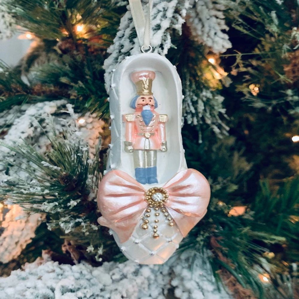 Custom Personalized Ballerina Dancer Gifts Ornament, Nutcracker Inside Ballet Shoe Christmas Ornament, Pointe Shoes Nutcracker Ornament