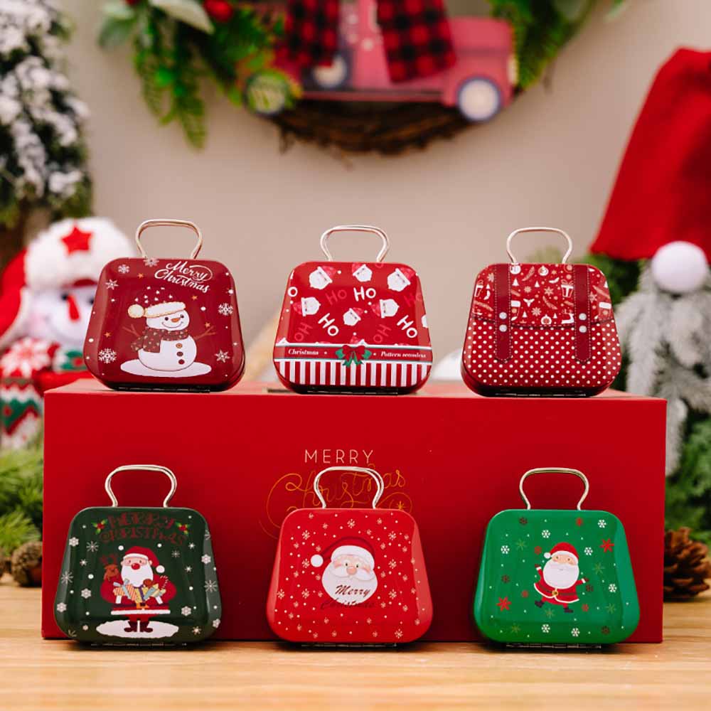 Christmas Tin Handbags Santa Claus Bags, Kids Candy Box, Kids Candy Bag, Christmas Gift for Girls, New Year Gift, Christmas Theme Bags