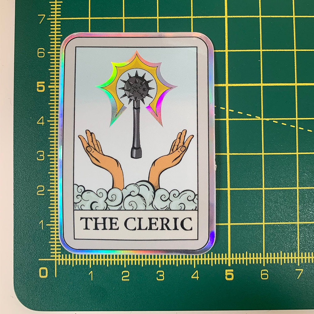 DND Class Tarot Stickers, Holographic Dungeons and Dragons Class Tarot