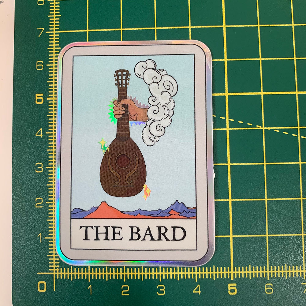 DND Class Tarot Stickers, Holographic Dungeons and Dragons Class Tarot