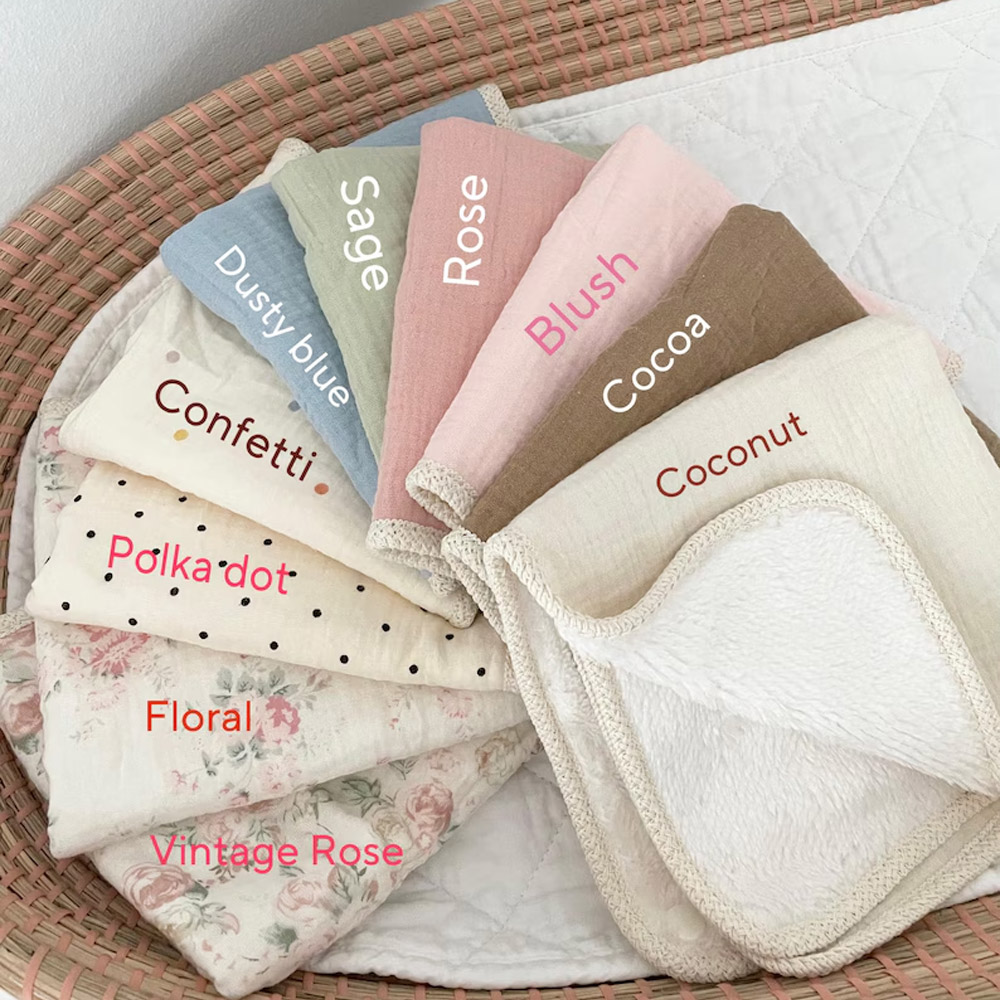 Personalized Baby Animals Blanket Embroidery Name,Baby Toy Stuffed Comforter,Newborn Essentials Stuff Must Haves,Baby Shower Gift for Newborn Girl/Boy
