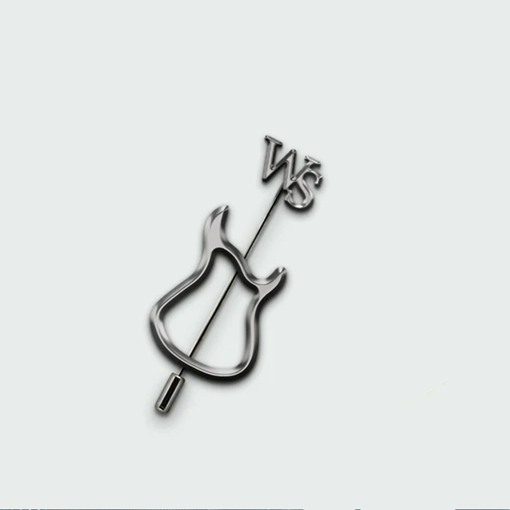 Custom Guitar Lapel Pin with Initials Letter, Mens Lapel Name Pins for Suit, Pins for Backpacks/Hat Accessories Badge, Groom Gift for Music Lovers/Band