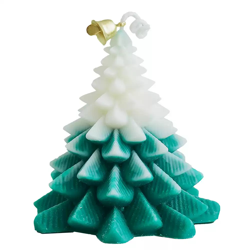Charming Christmas Tree Candle, Beautifully Crafted Christmas Tree Wax Candle for Festive Cheer