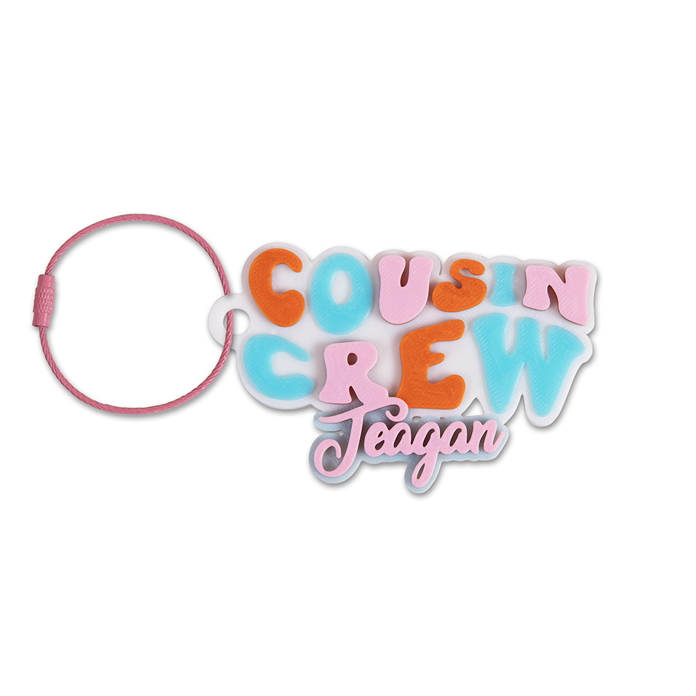 Personalized Family Bond Keyring, COUSIN CREW Custom Keychain, Perfect Gift for Loved Ones Stylish Cousin Crew Pendant