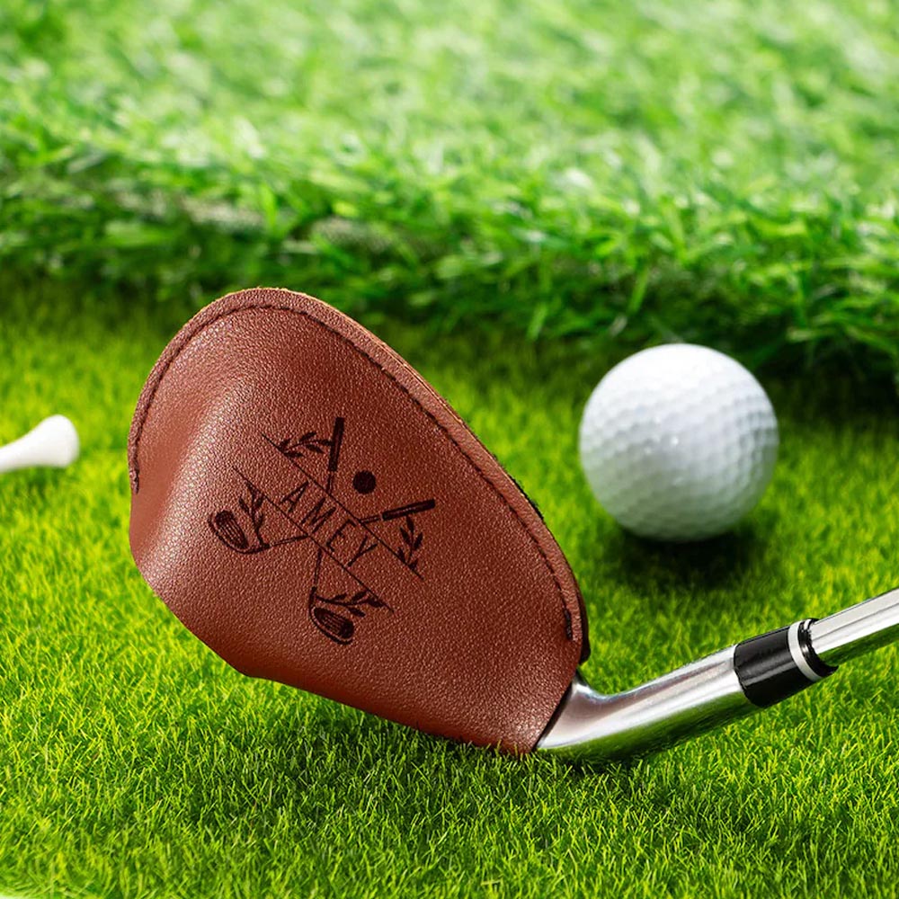 Golf Iron Cover, Iron Head Covers, Custom Leather Golf Club Covers, Custom Golf Accessory, Golf Head Covers, Custom Personalized Golf Gift