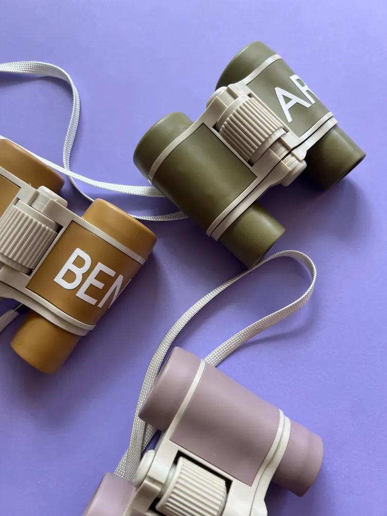 Custom Binoculars for Kids, Open Ended Toy Independent Learning, Personalized Binocular for Toddler, Adventure Kit, Nature Activity