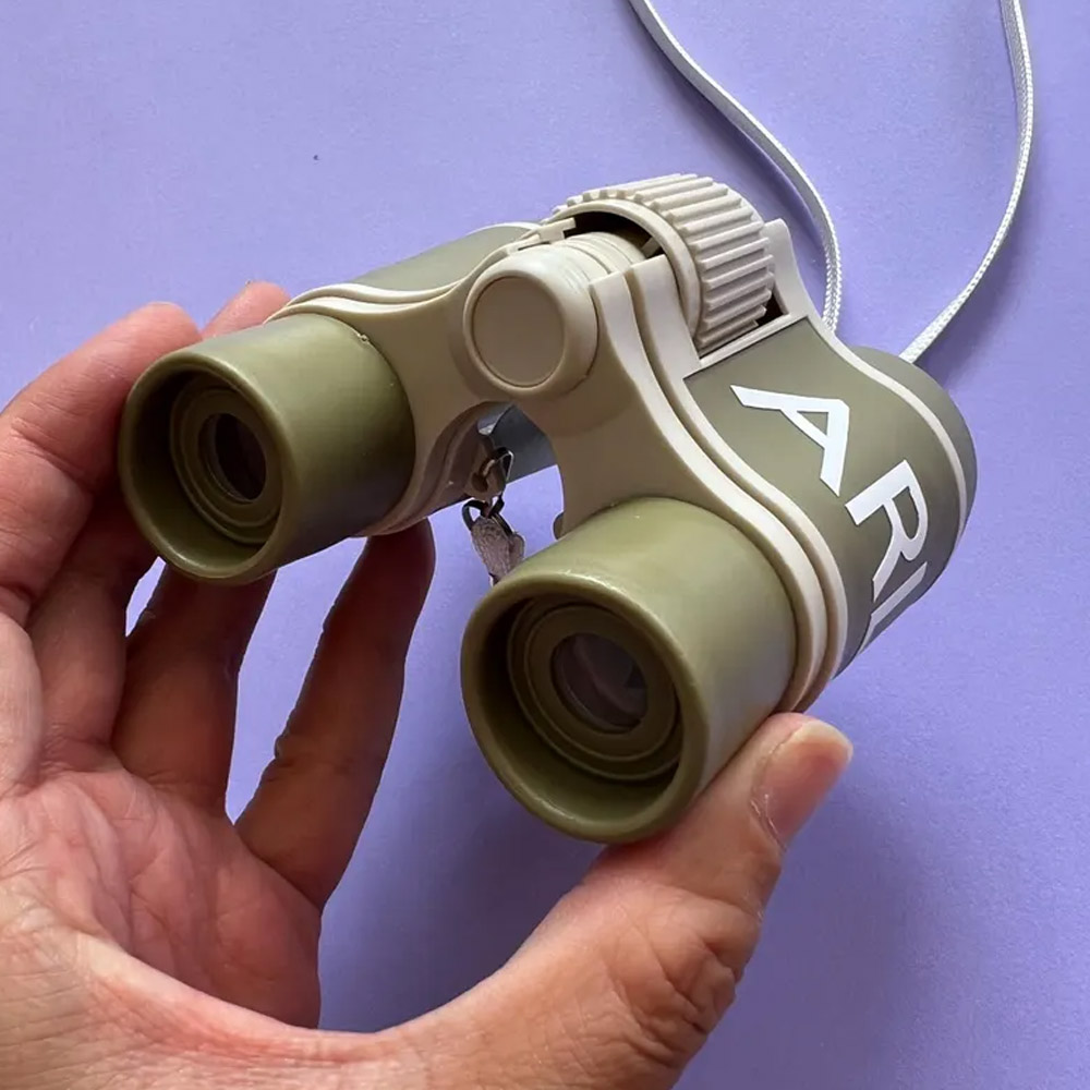 Custom Binoculars for Kids, Open Ended Toy Independent Learning, Personalized Binocular for Toddler, Adventure Kit, Nature Activity