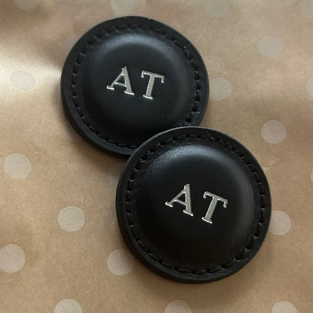 Premium Leather Golf Ball Marker Set of 2!