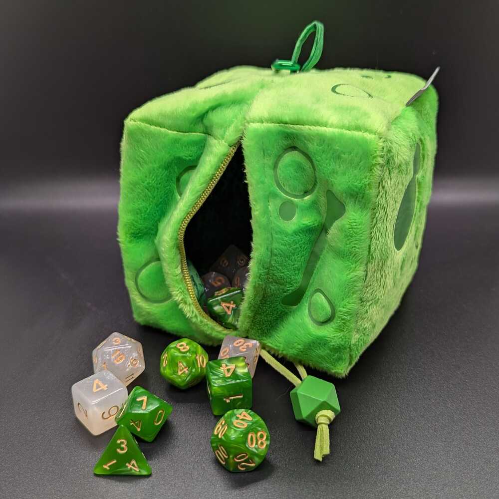 Gelatinous Cube Plush Dice Bag, DND Dice Bag, Dice Holder, Dice Storage, DND Gift, RPG Gift