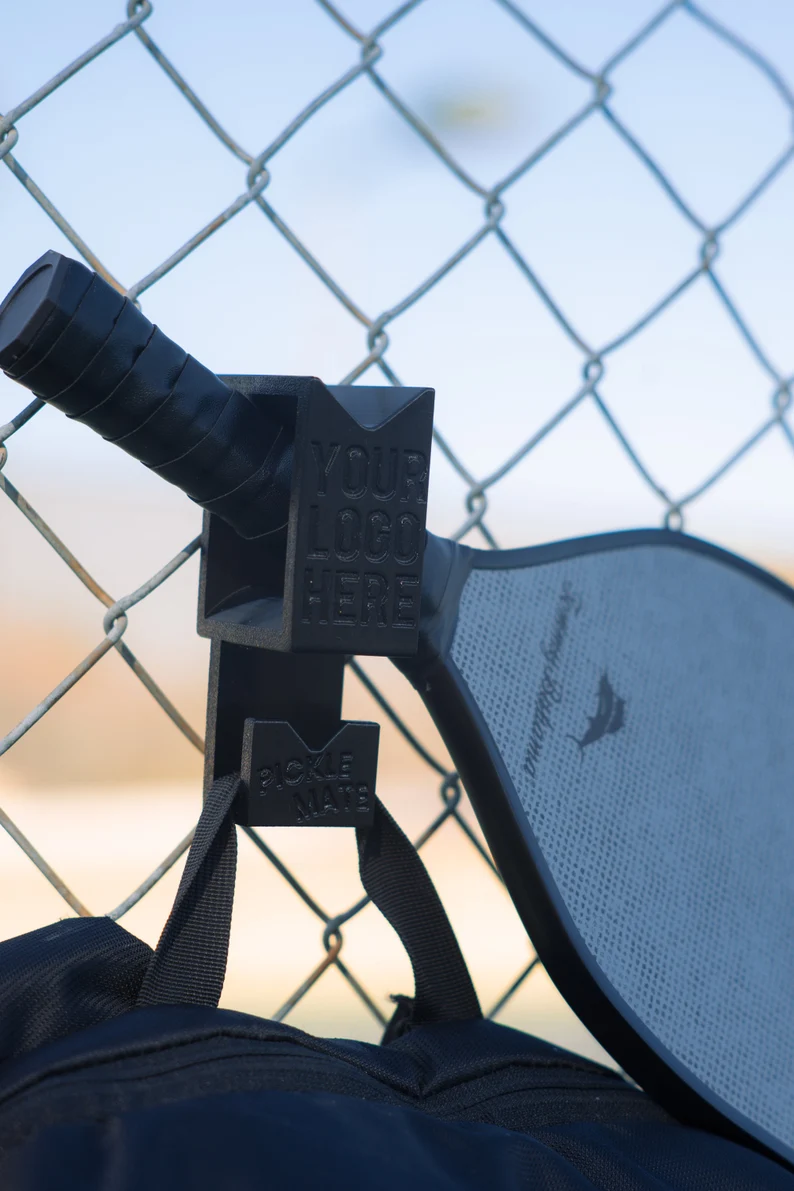 Personalized Pickleball Racket Holder & Bag Hook: Customizable, Sturdy, UV-Resistant, Easy Fence Hanger