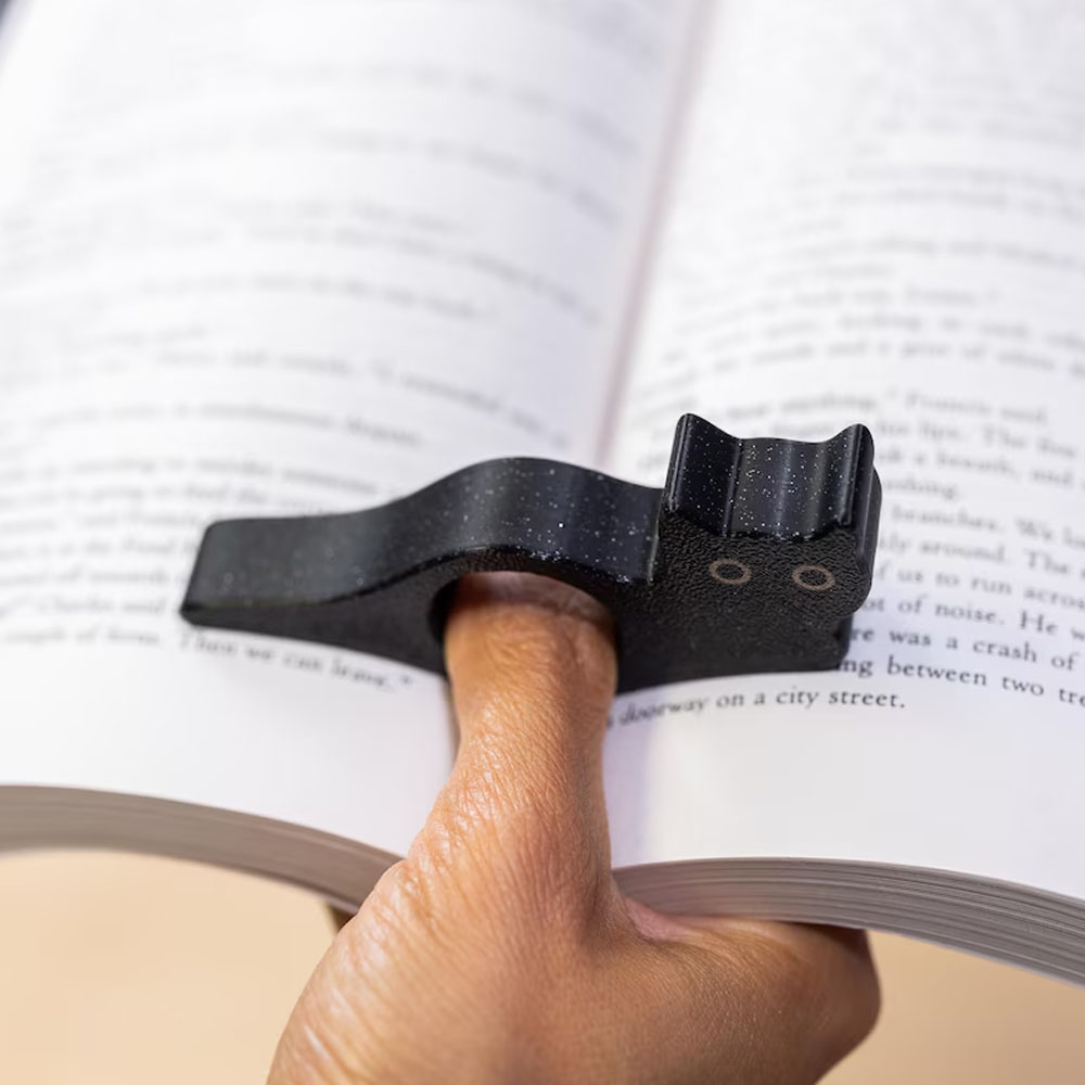 Custom Cat Thumb Book Page Holder, Black Cat, Gift For Bookworms, Book Club Gifts, Book Accessory