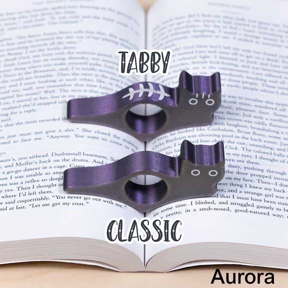 Custom Cat Thumb Book Page Holder, Black Cat, Gift For Bookworms, Book Club Gifts, Book Accessory