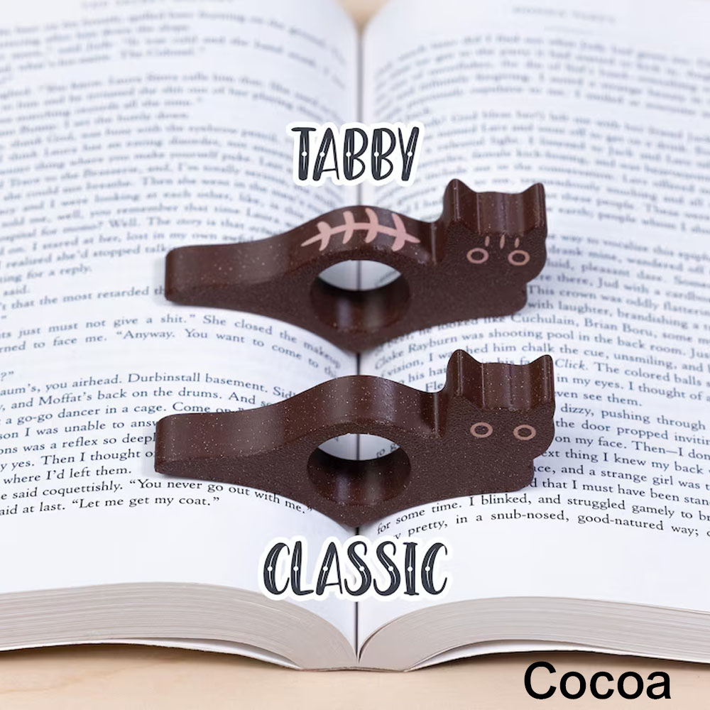 Custom Cat Thumb Book Page Holder, Black Cat, Gift For Bookworms, Book Club Gifts, Book Accessory