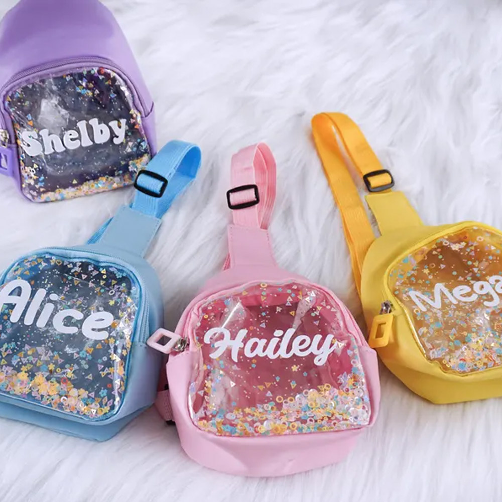 Personalized Kids Funny Pack, Sling Purse, Cross Body Mini Bag for Toddlers, Birthday Gifts for Girls, Girls Gifts Age 1 2 3 4 5 6 7 8, Kids Gift