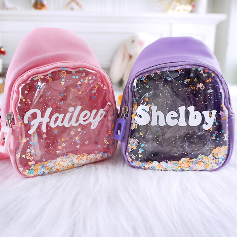 Personalized Kids Funny Pack, Sling Purse, Cross Body Mini Bag for Toddlers, Birthday Gifts for Girls, Girls Gifts Age 1 2 3 4 5 6 7 8, Kids Gift