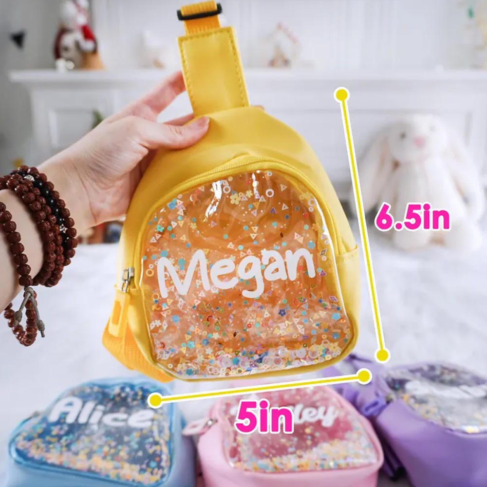 Personalized Kids Funny Pack, Sling Purse, Cross Body Mini Bag for Toddlers, Birthday Gifts for Girls, Girls Gifts Age 1 2 3 4 5 6 7 8, Kids Gift