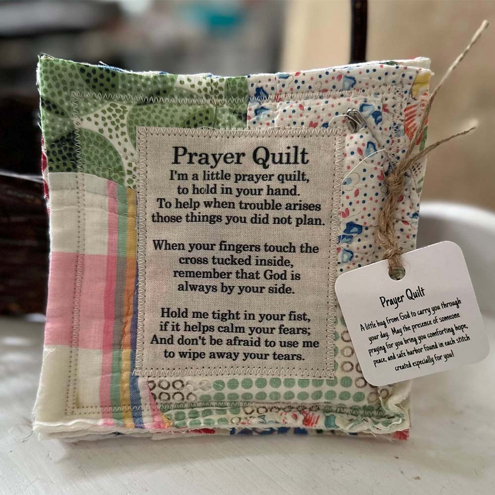 Prayer Quilt with Cross Inside