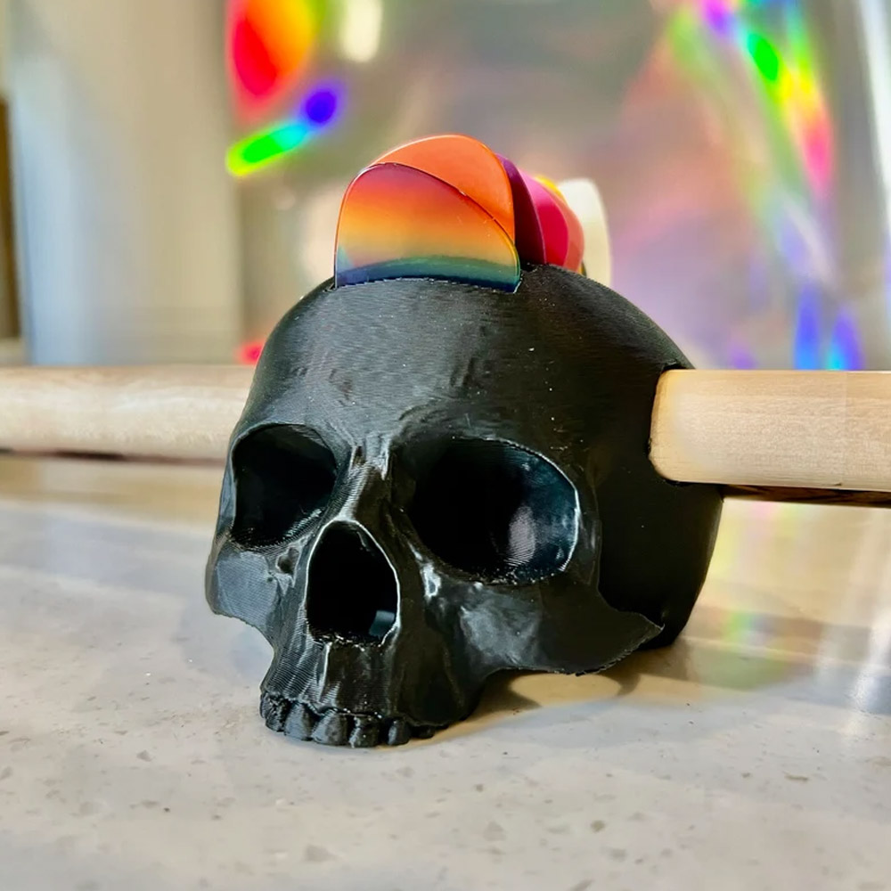 Skull Guitar Pick and Drumstick Holder