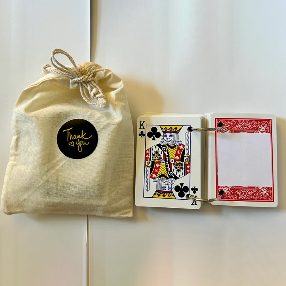 Customized Gift for Boyfriend/Girlfriend, Personalized Blank Playing Cards Gift Card Book, Anniversary Long Distance Relationship Gifts for Women Men