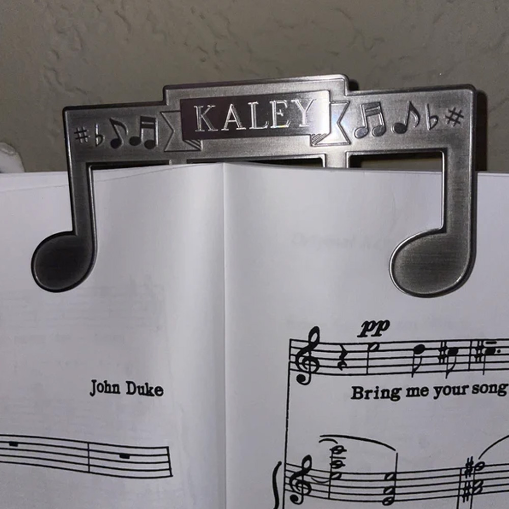 Personalized Steel Notes Page Holder Bookmark