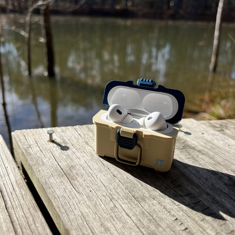 Personalized Fishing Tackle Box AirPods Pro Case, Outdoor Angler Edition, Secure Latch Design, Tackle Box, Fishing Lover, Bass Fishing, Angler Gift