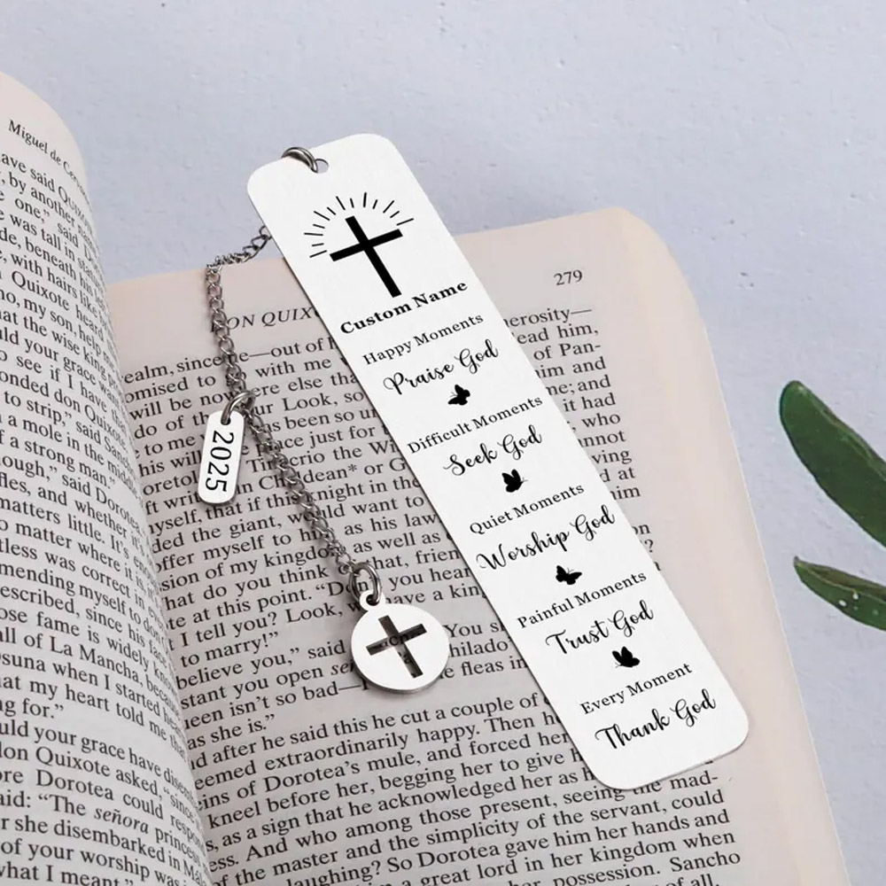 Custom Baptism Bookmark Gifts for Men Women Personalized Christian Gifts for Girl Boy 2025 First Communion Gifts for Kids Confirmation Gift