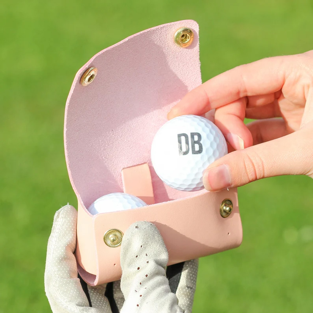 Personalised Golf Ball Holder Handmade Accessories Gift, Custom Golf Bag, Golf Ball Bag, Golf Ball Case, Golf Ball Pouch, Leather Golf Pouch