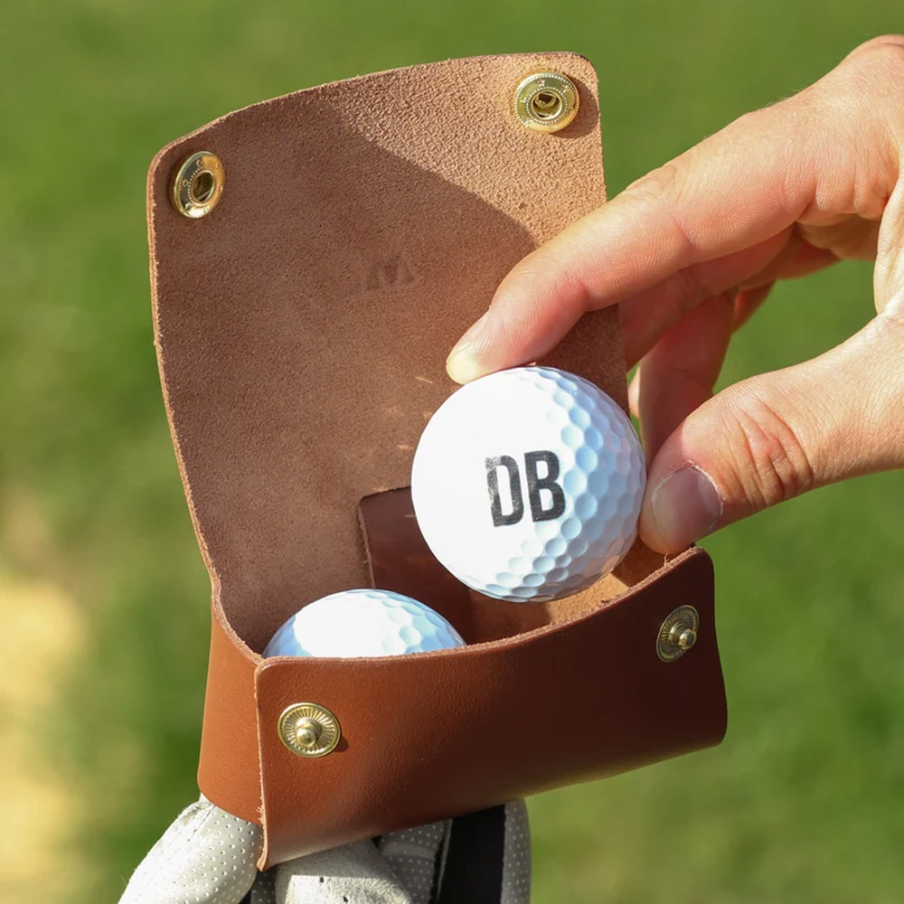 Personalised Golf Ball Holder Handmade Accessories Gift, Custom Golf Bag, Golf Ball Bag, Golf Ball Case, Golf Ball Pouch, Leather Golf Pouch