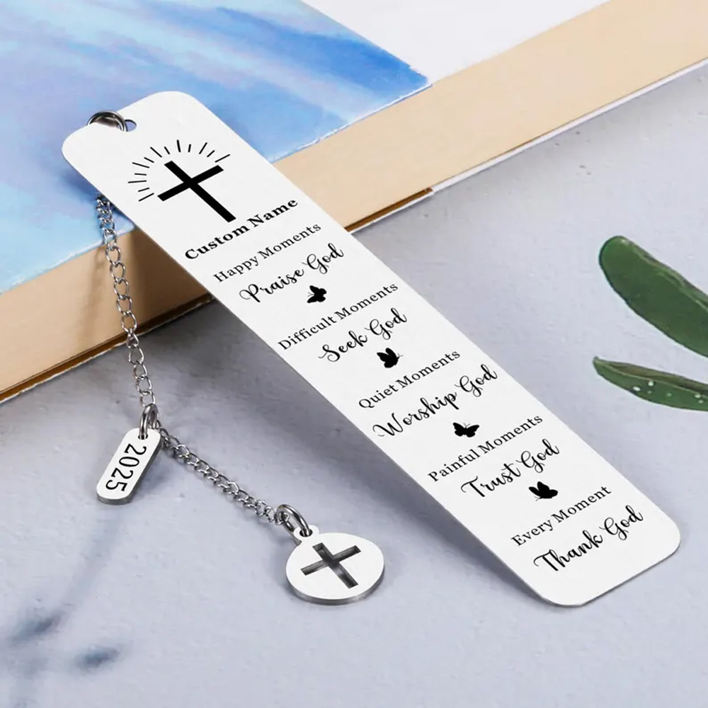 Custom Baptism Bookmark Gifts for Men Women Personalized Christian Gifts for Girl Boy 2025 First Communion Gifts for Kids Confirmation Gift