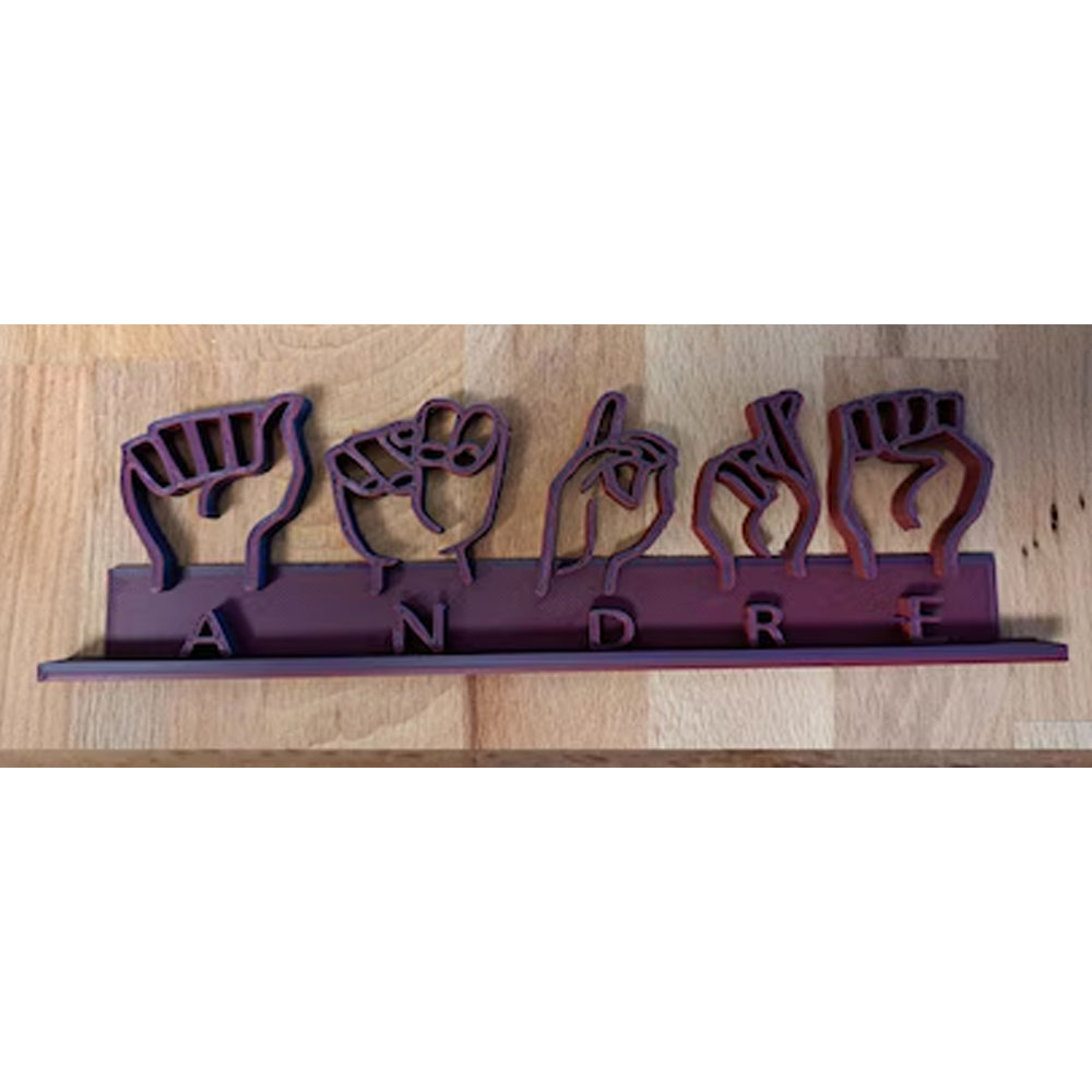 Customizable ASL Name Plate,Desk Name Plate,American Sign Language Name Plate,Birthday Gifts ,Teacher gifts,Therapist gifts