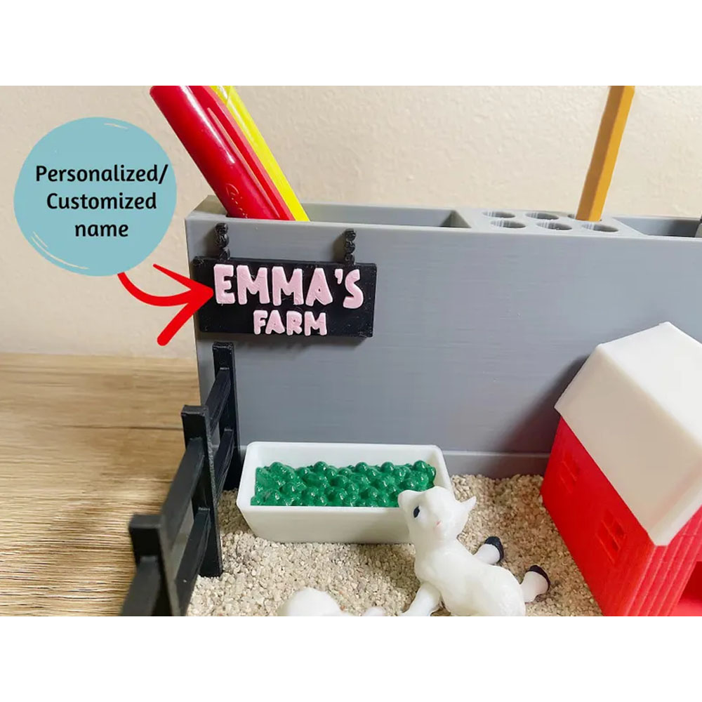 Personalized farm desk organizer,Chicken Zen,Sheep Zen,Pig Zen,Desk Accessory Sand Garden,DIY Kit Gifts for Him Her,Office decorate Fidget Fun Therapy