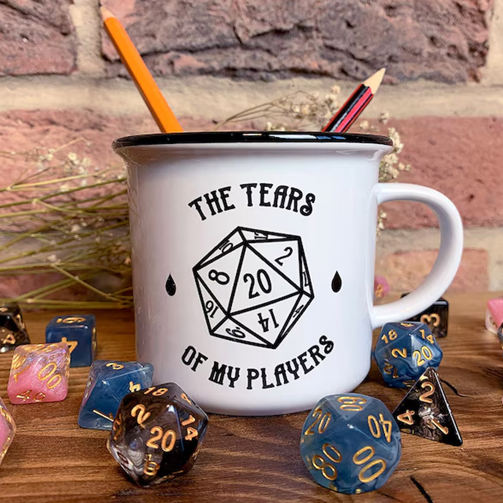 D&D Mug, Tears Of My Players, Dungeons Dragons Inspired Mug, DND Gift, Funny Gift For Dungeon Master, DM Mug/Dice Mug