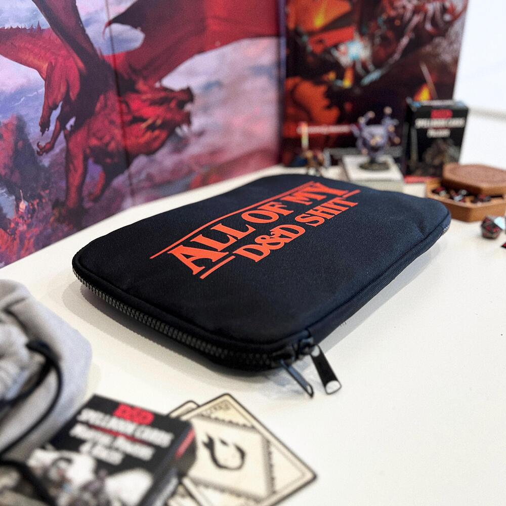 Dungeons And Dragons Zip Up Organiser, Dungeon Master Gift, D And D Dice Bag, D&D Tabletop Game Storage